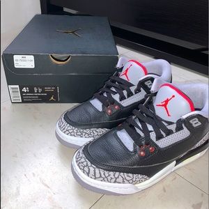 Size 4.5 Jordan 3 Retro Black cements 2018 GS
